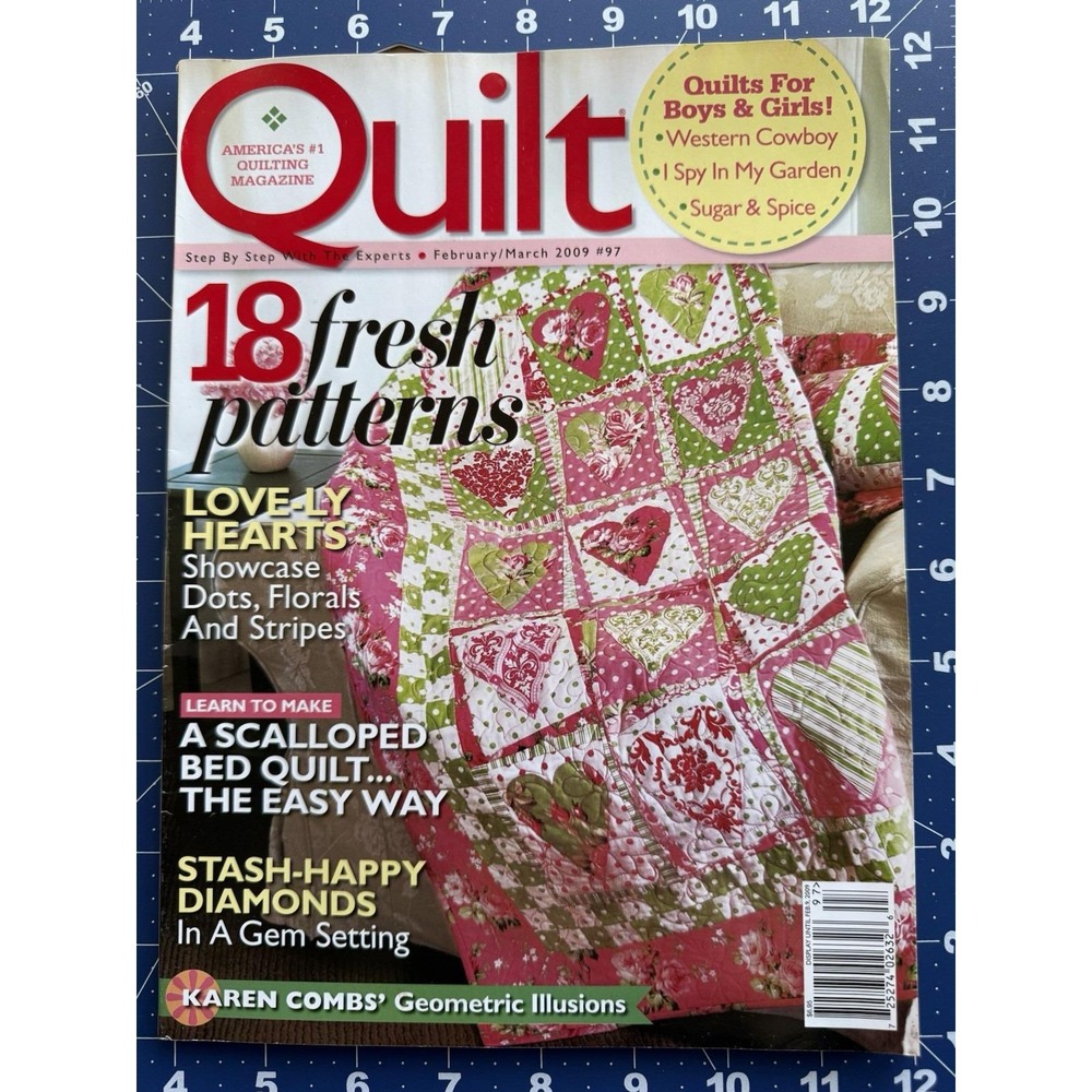 Quilt Magazine Feb March 2009 #97 Stash Diamonds 18 Patterns‎ Sewing Quilting